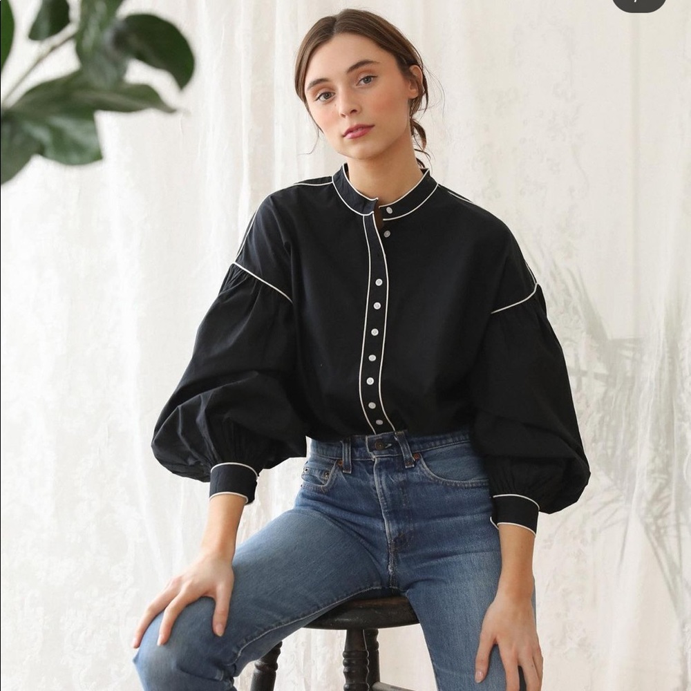Mille Black Button Down